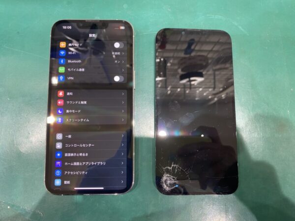 iPhnone13Pro ガラス割れ 液晶交換