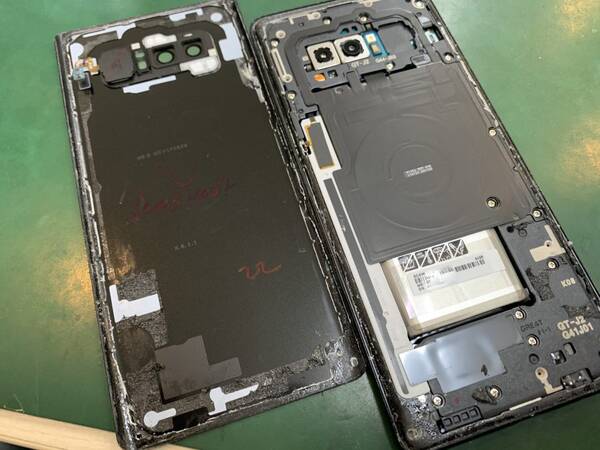 Galaxy note8の充電ドッグ修理